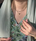 Tennis double layer neckchain