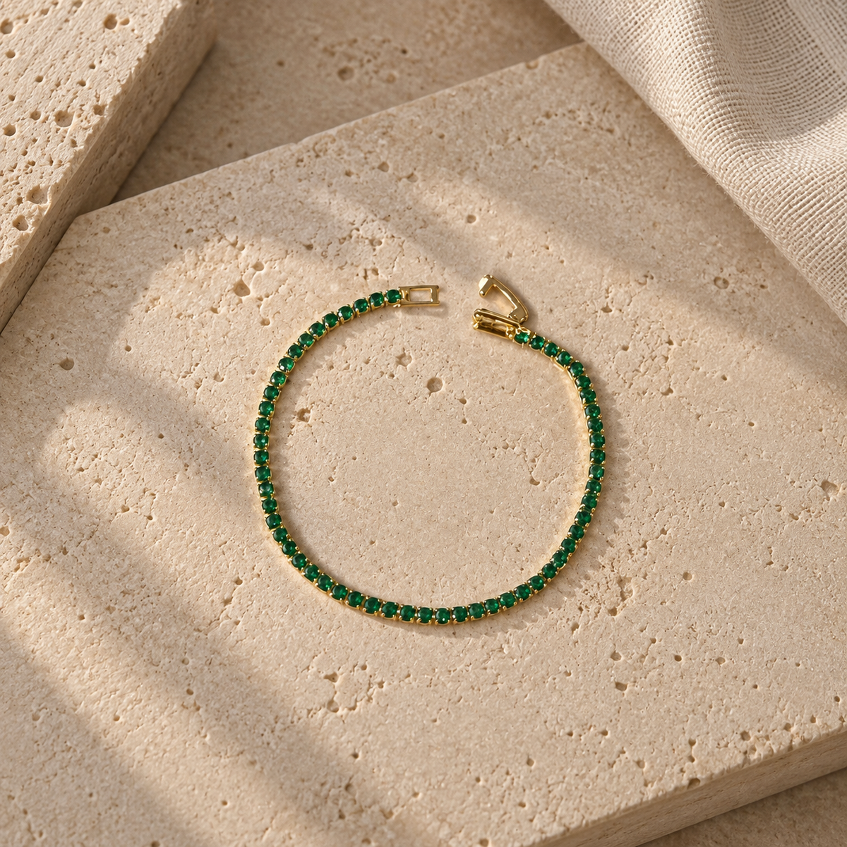 Emerald luxe tennis bracelet