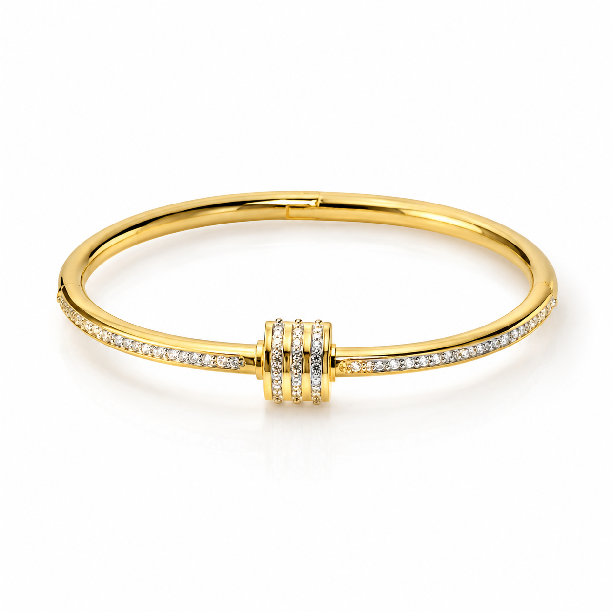 Crystal Wrap Gold Bangle