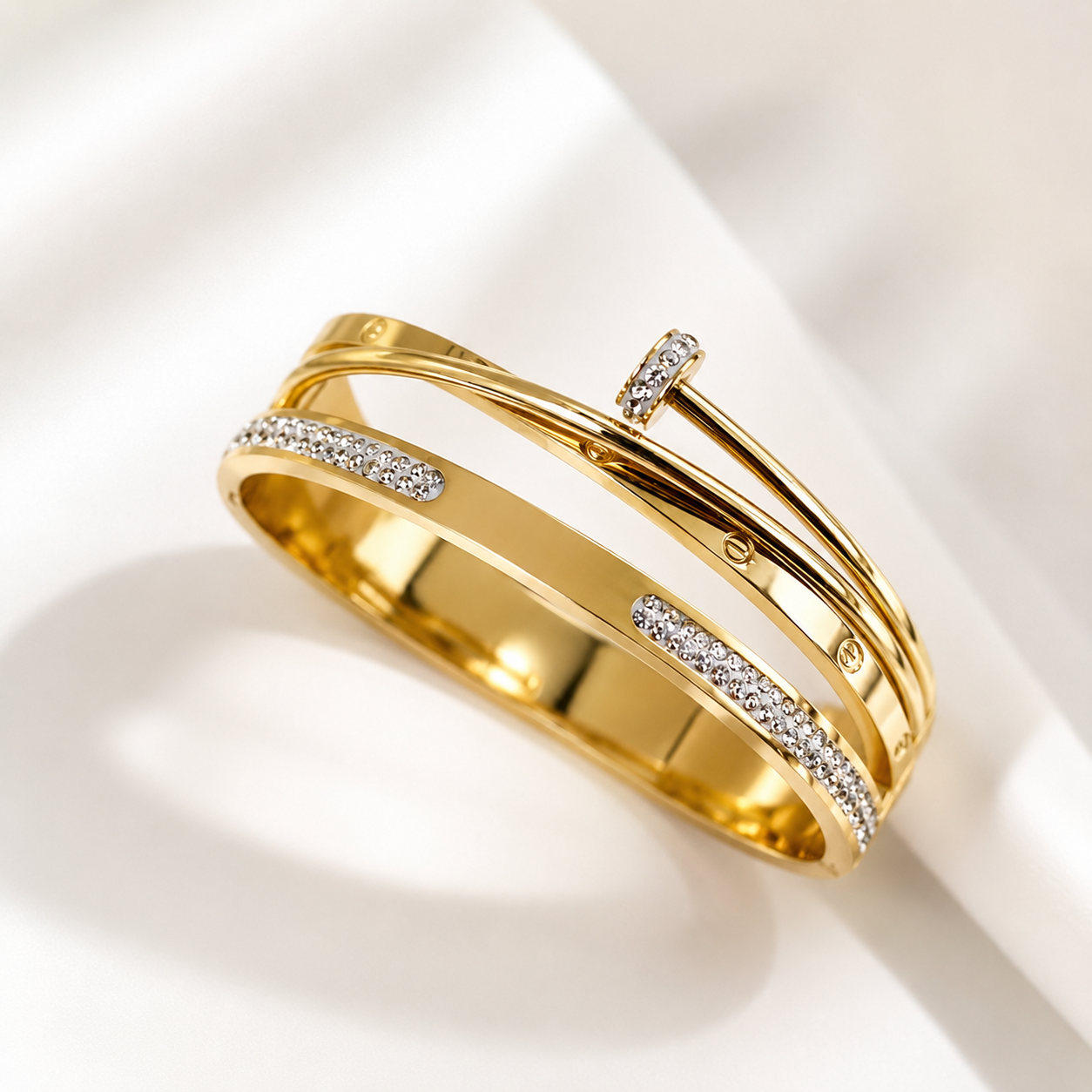 Golden Nail Luxe Bangle