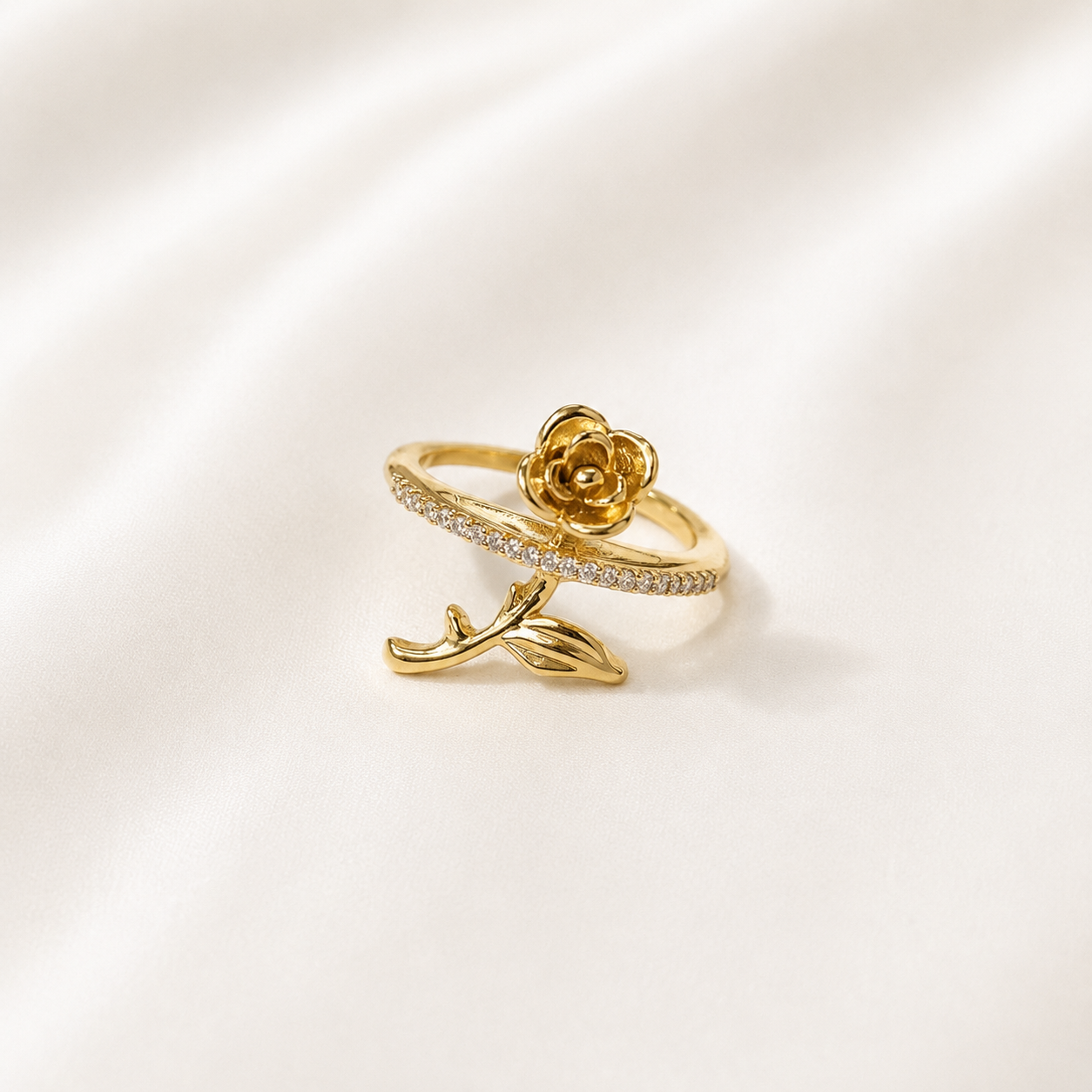 Rose Flower Gold Ring