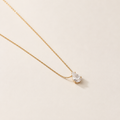 Luna Teardrop Crystal Gold Necklace