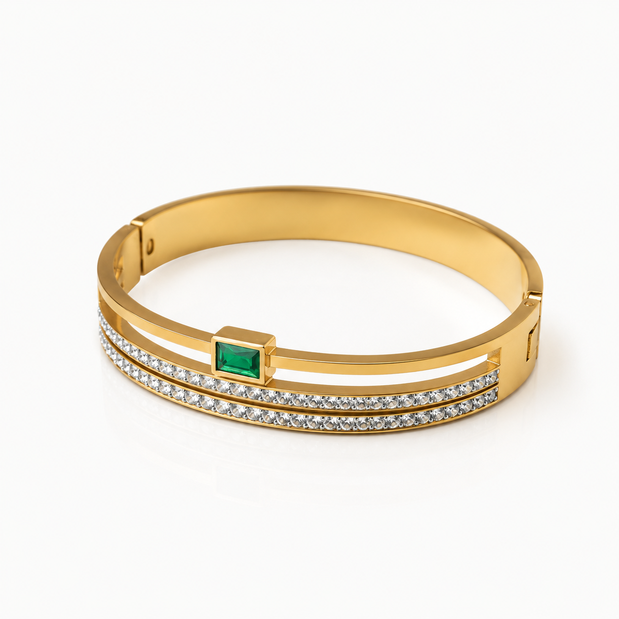 Royal Emerald Bar Bangle