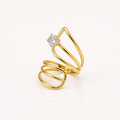 Spiral Crystal Ring