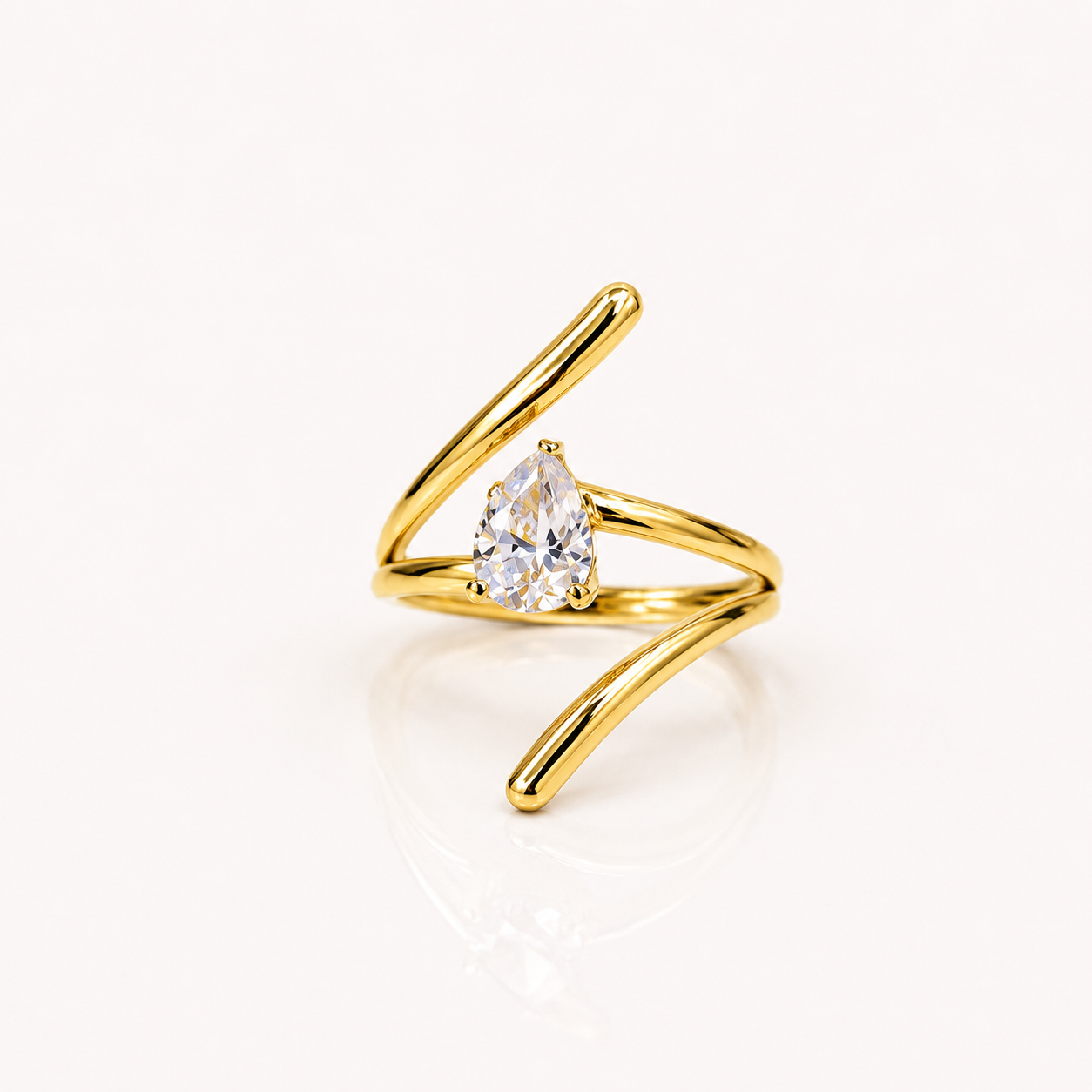 Elysian Pear Crystal Ring
