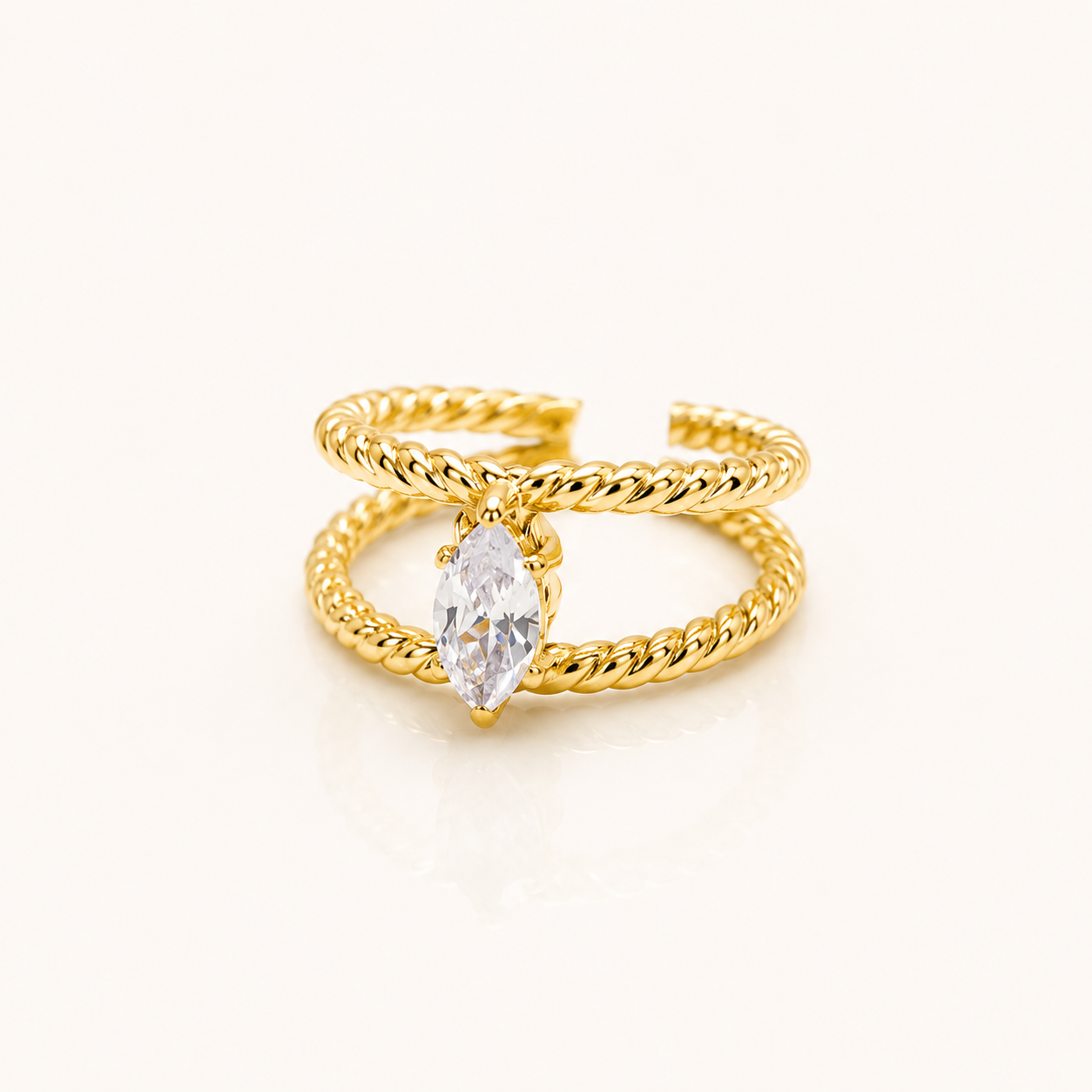 Twisted Royale Crystal Ring