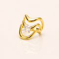 Wavy Crystal Ring