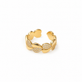 Golden Petal Band Ring