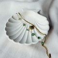 Green Shell Layered Gold Bracelet