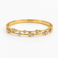 Chain Crystal Stone Gold Bangle