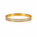 Crystal Sideline Gold Bangle