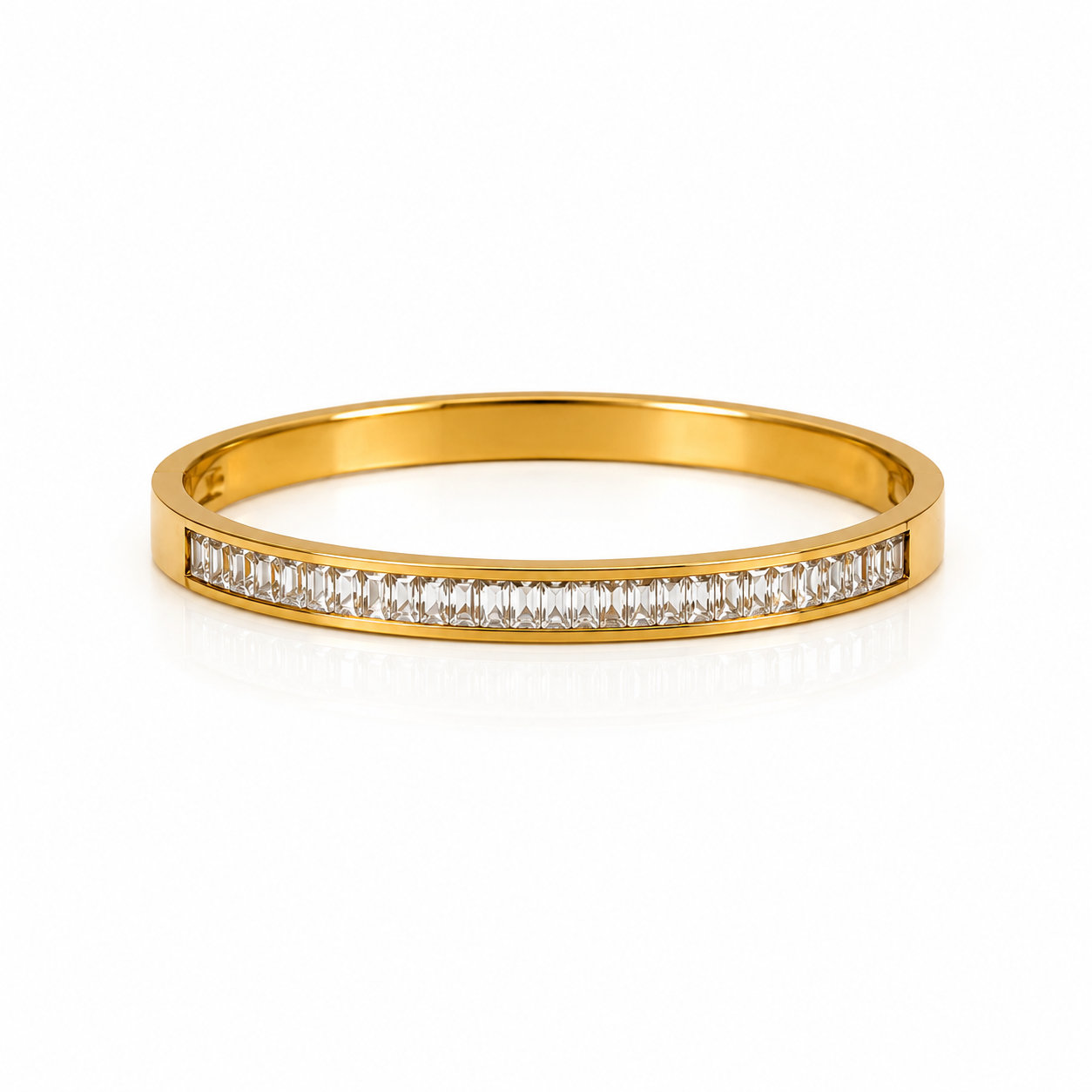 Crystal Sideline Gold Bangle