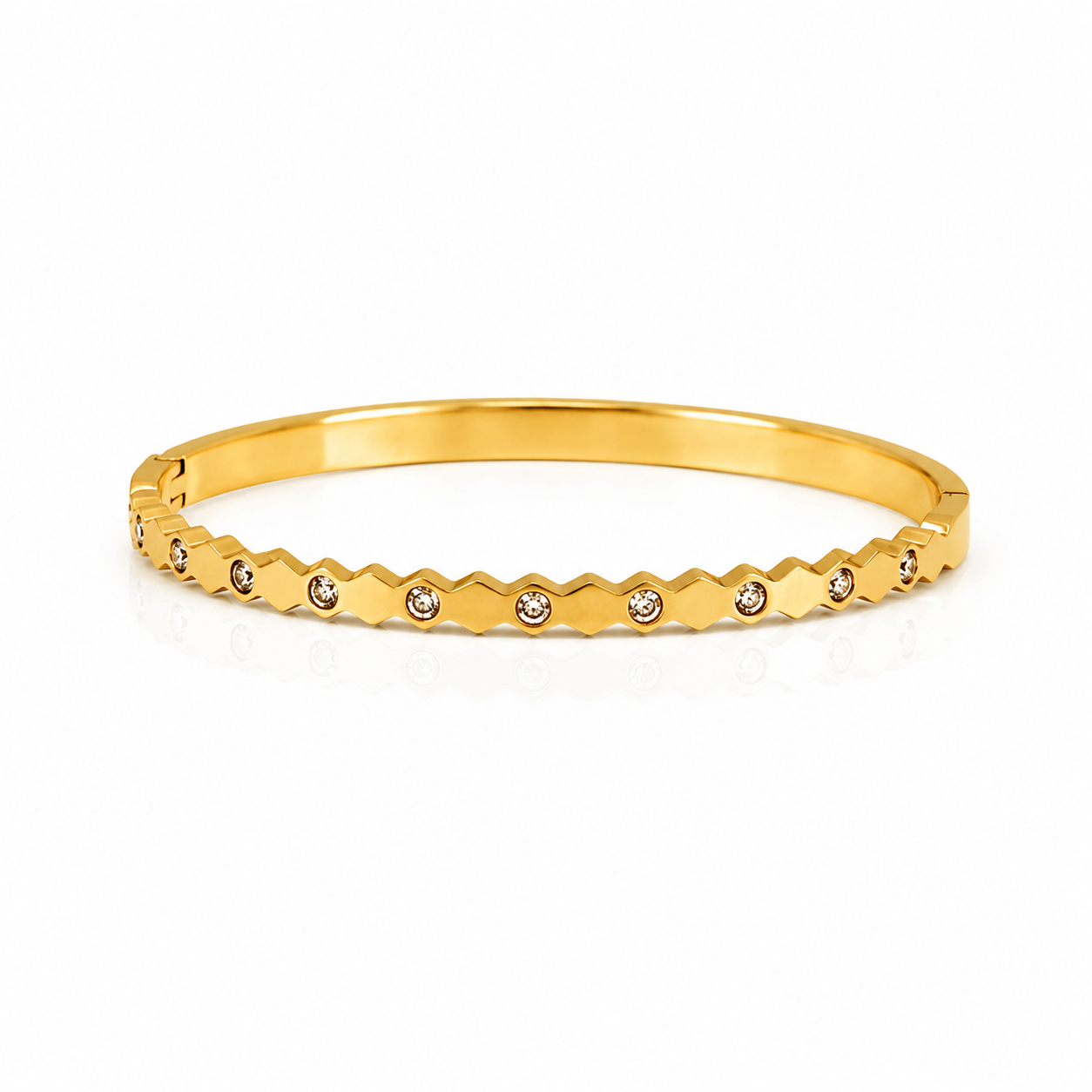 Nova Edge Gold Bangle