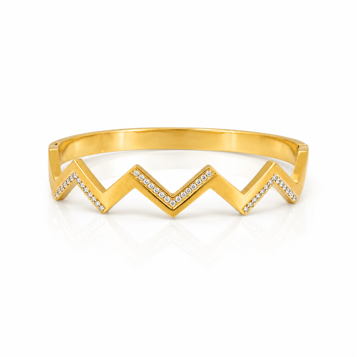 Zigzag Gold Bangle