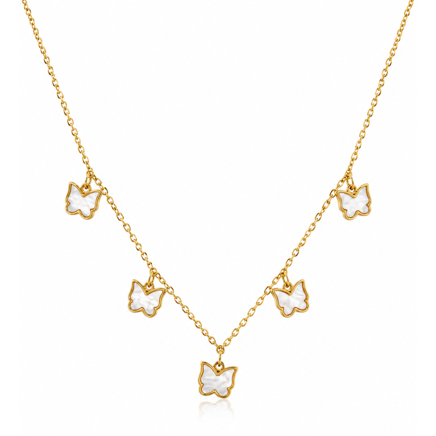 Butterfly Charm Gold Necklace