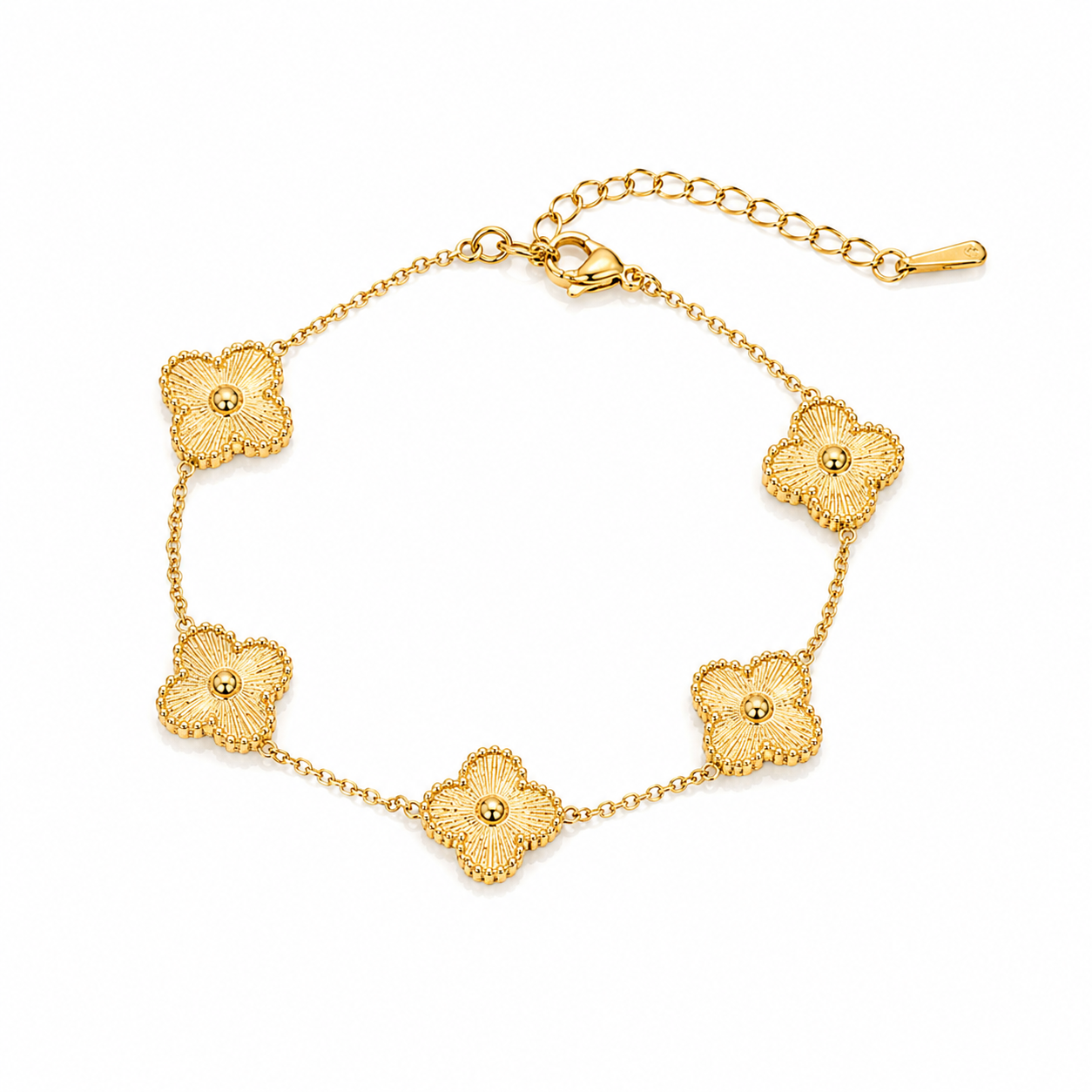 Golden clover bracelet