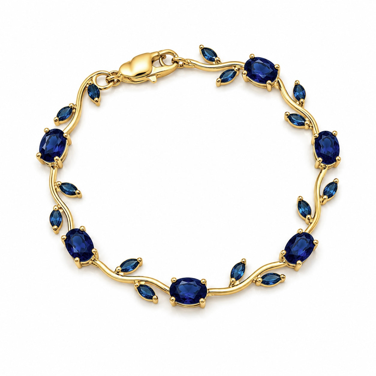 Blue Tulip Gold Bracelet