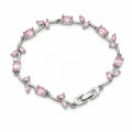 Pink Silver Tulip Bracelet