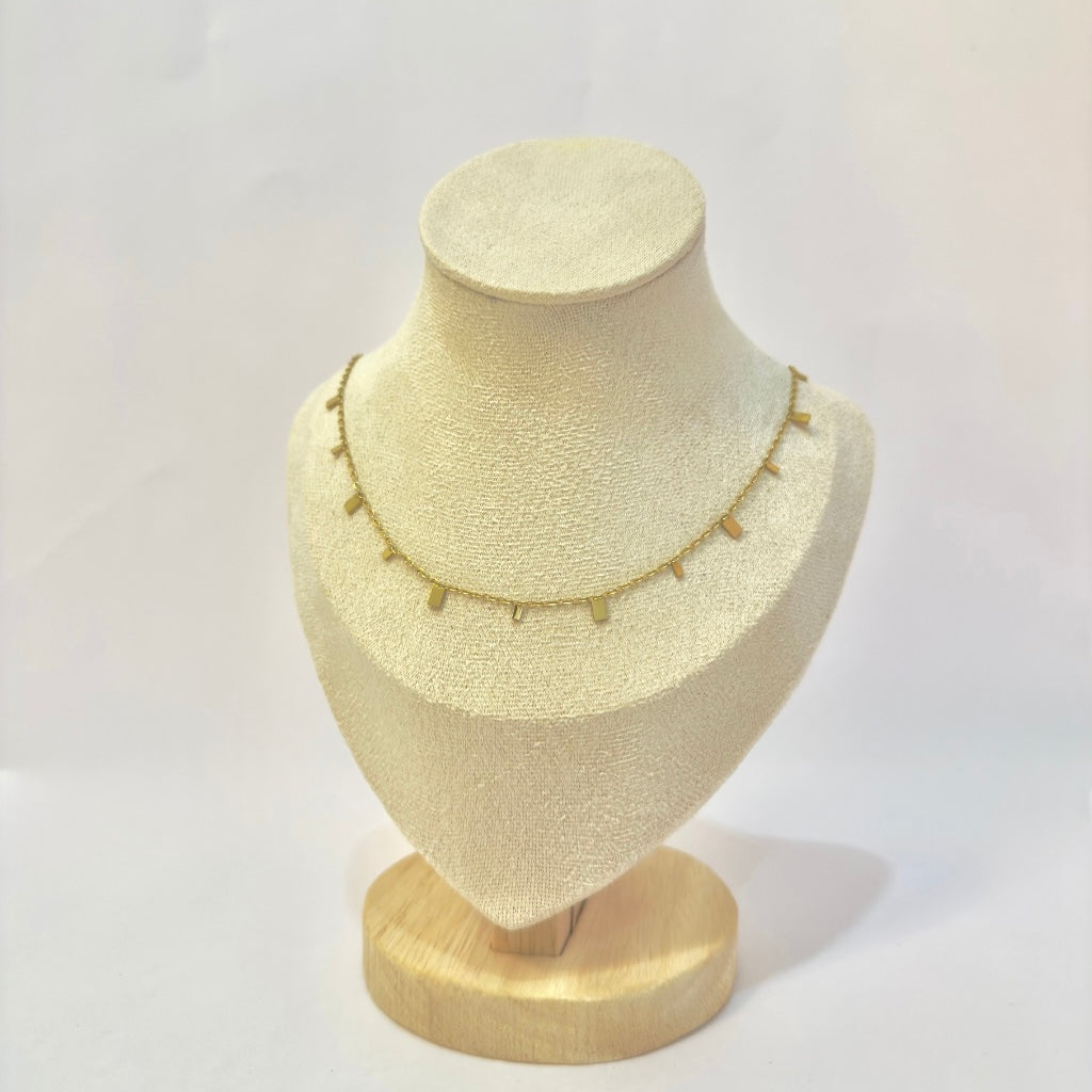 Bar Drop Gold Necklace