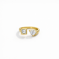Twin Gem Open Ring