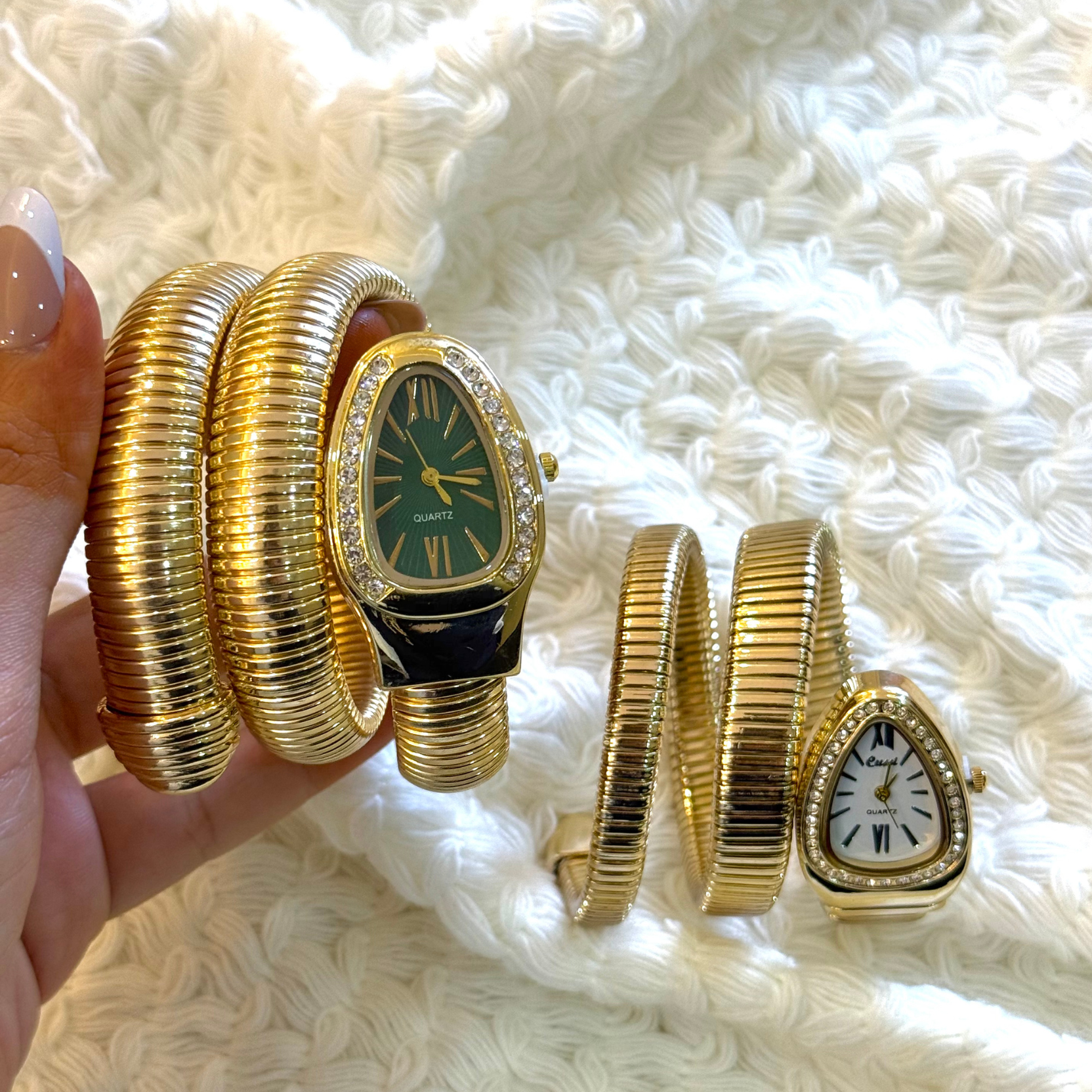 Golden Serpent Wrap Watch