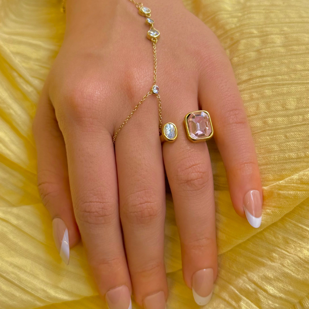 Square Radiance Gold Ring