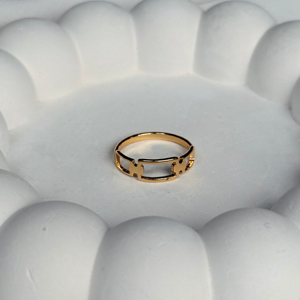 Cut Out Band Adjustable Ring