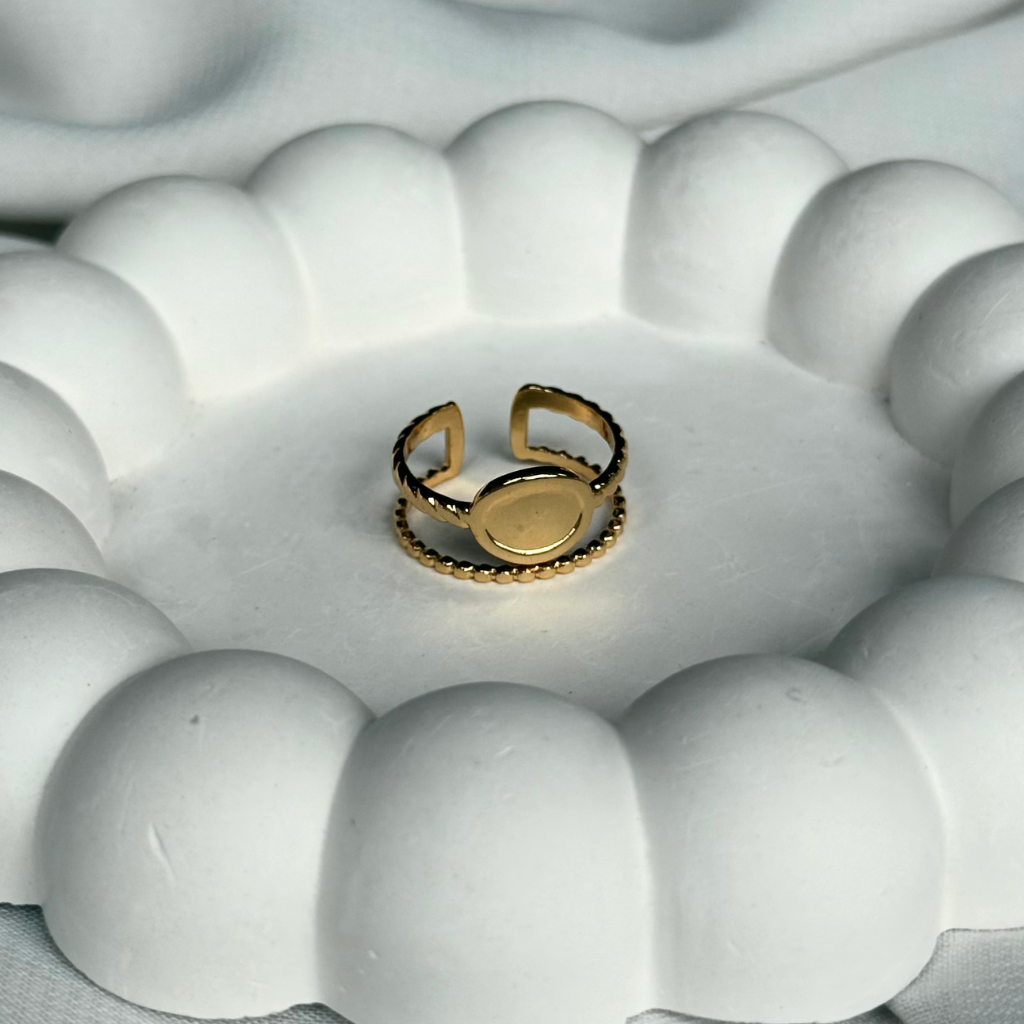 Dual Layer Coin Adjustable Ring