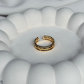 Dual Layer Textured Adjustable Ring