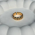 Double Layer Petal Adjustable Ring