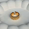 Leaf Engraved Adjustable Ring