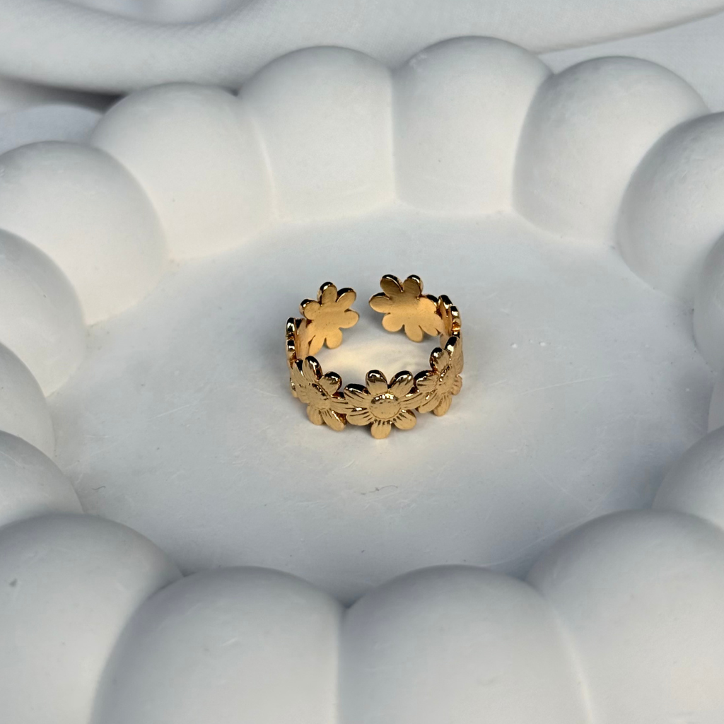 Daisy Blossom Adjustable Ring