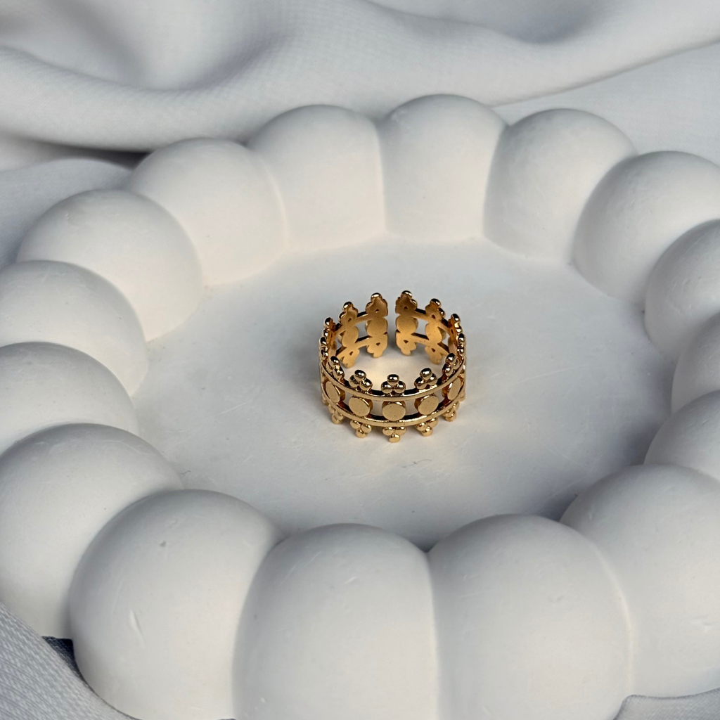 Crown Band Adjustable Ring