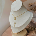 Triple Circle Drop Gold Necklace