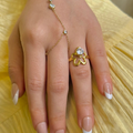 Bloom Solitaire Flower Gold Ring