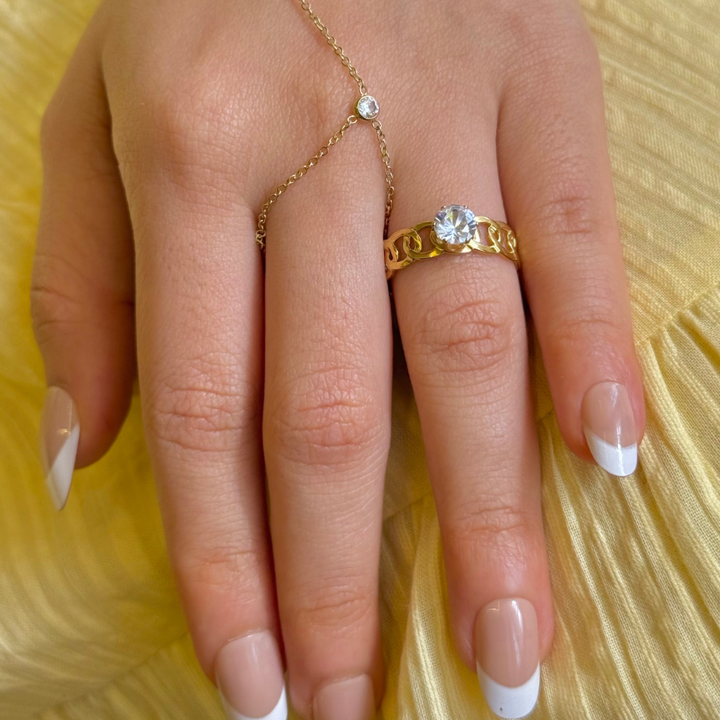 Royal Sunbeam Stacking Gold Ring