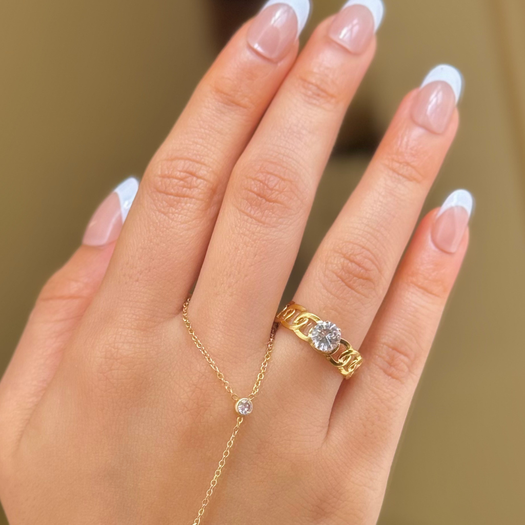 Royal Sunbeam Stacking Gold Ring