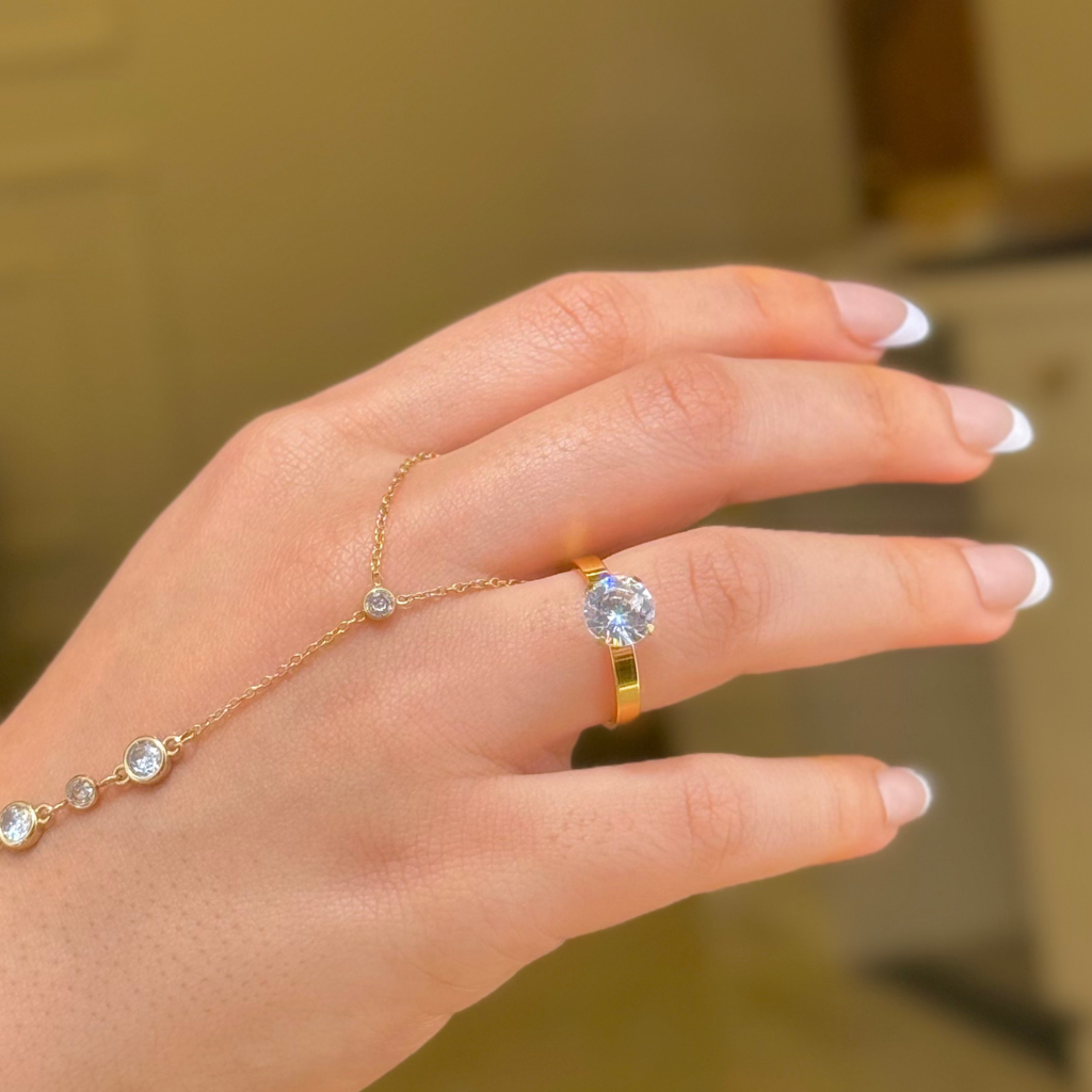 Diamond Cut Gold Ring