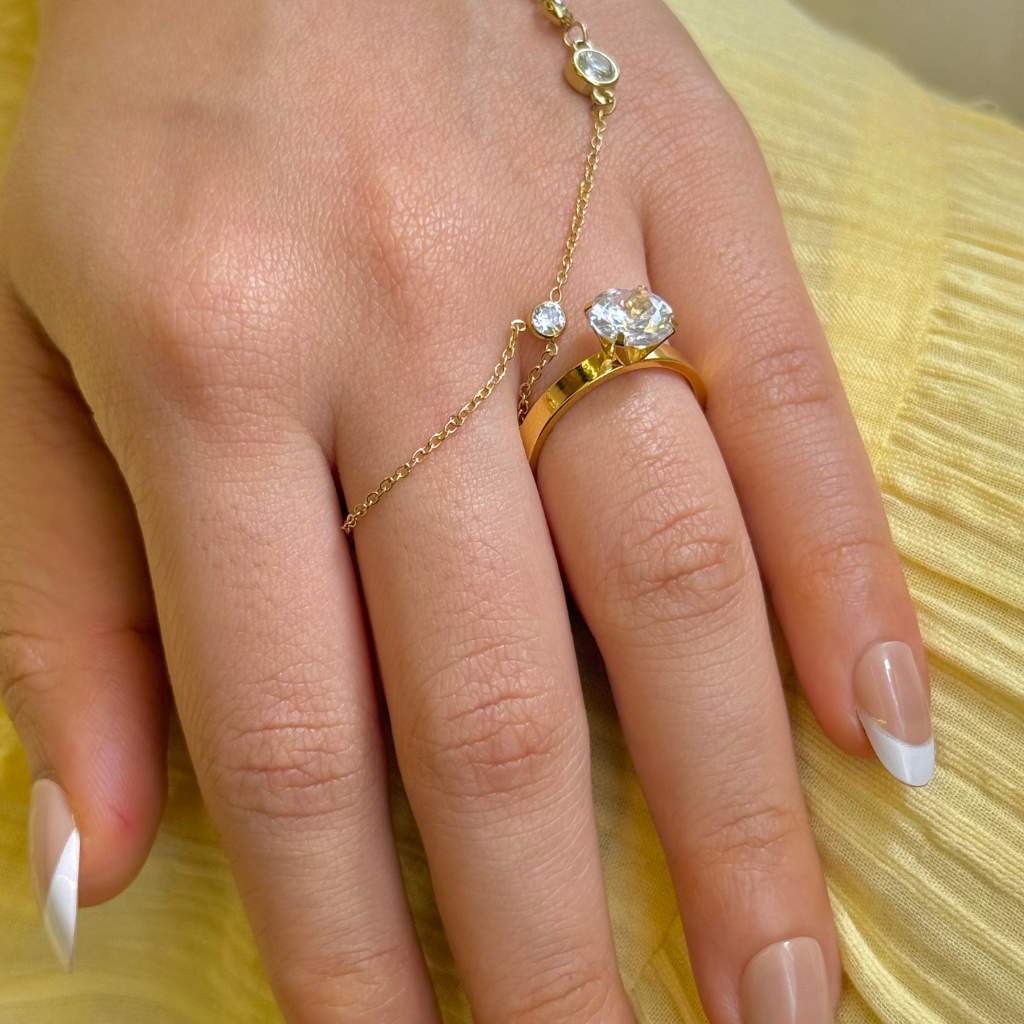 Diamond Cut Gold Ring