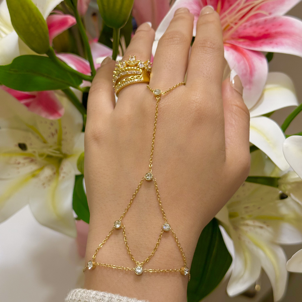Triangle Crystal Stone Hand Chain