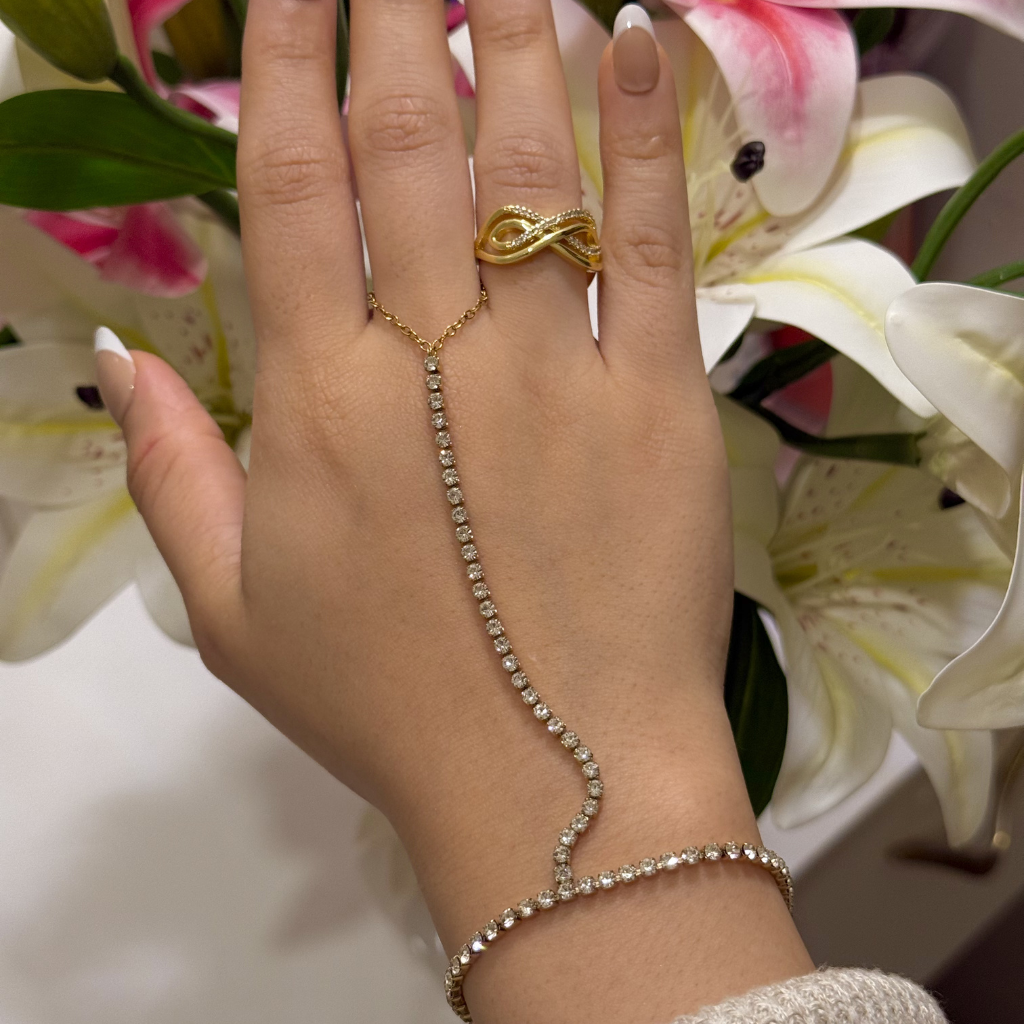 Tennis Gold Hand Chain