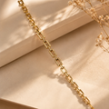 Crystal Chain Link Gold Bracelet