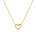 Open Heart Knot Gold Necklace