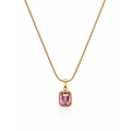 Pink gemstone pendant