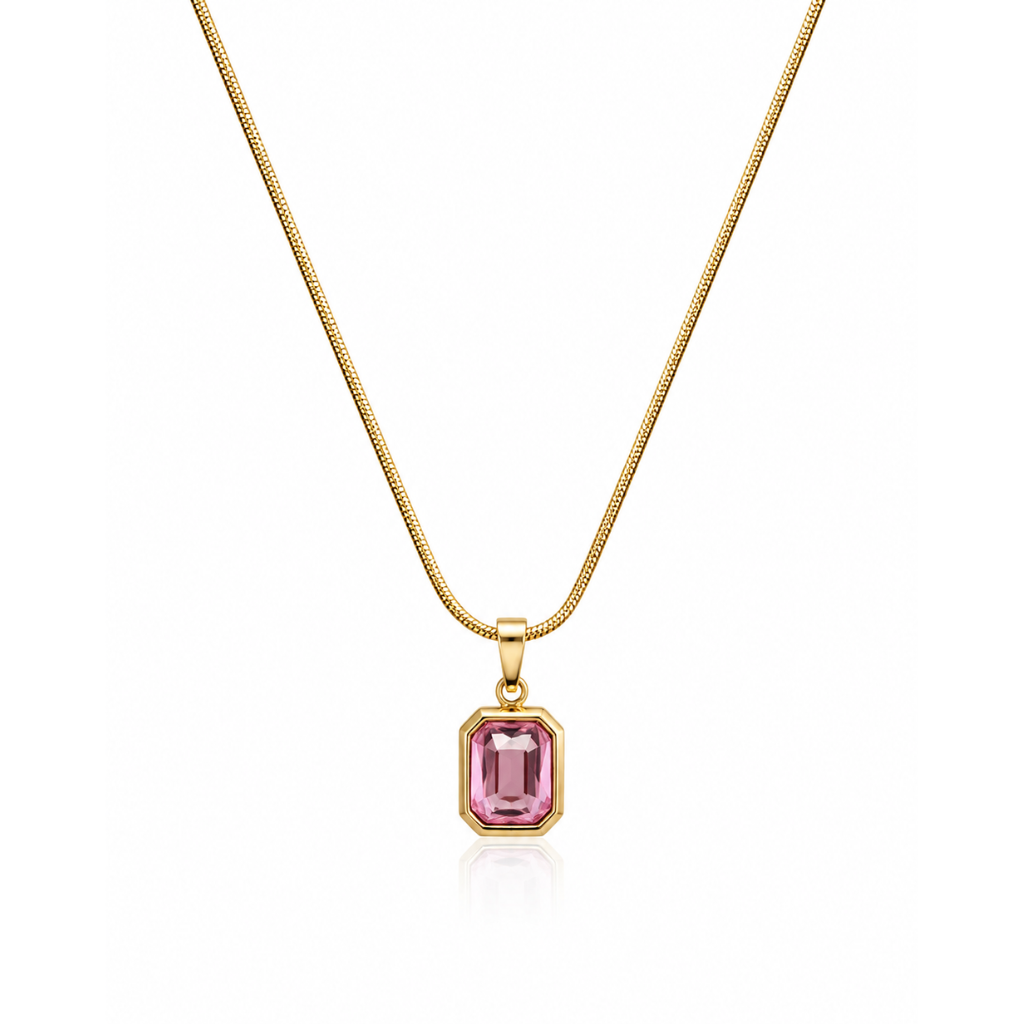 Pink gemstone pendant