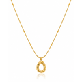 Textured Oval Necklace