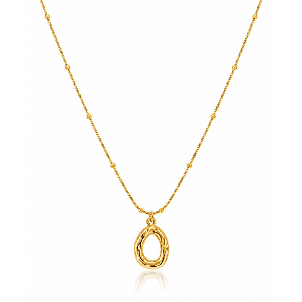Textured Oval Necklace