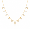 Crystal Bar Drop Necklace