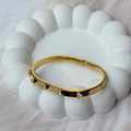 Enamel Stone Gold Bangle
