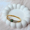 Emerald Square Gold Bangle